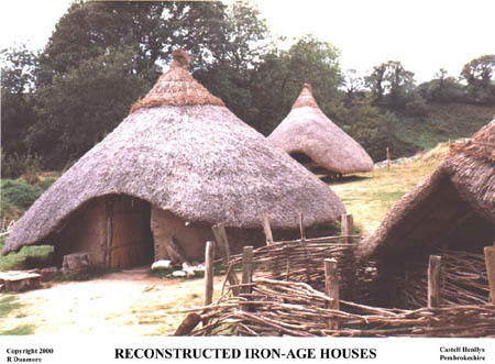 Reconstructed Iron Age houses