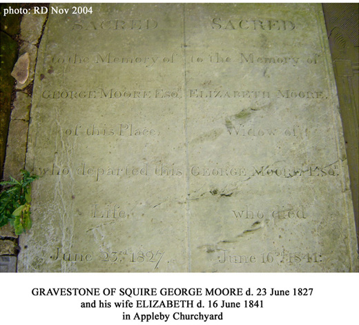 Gravestone Geo and Eliz Moore