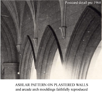 Ashlar plaster ceiling